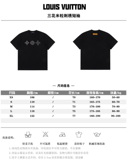 LOUIS VUITTON T-SHIRT - SCHWARZ / WEIß - SUPER CLONE 260g