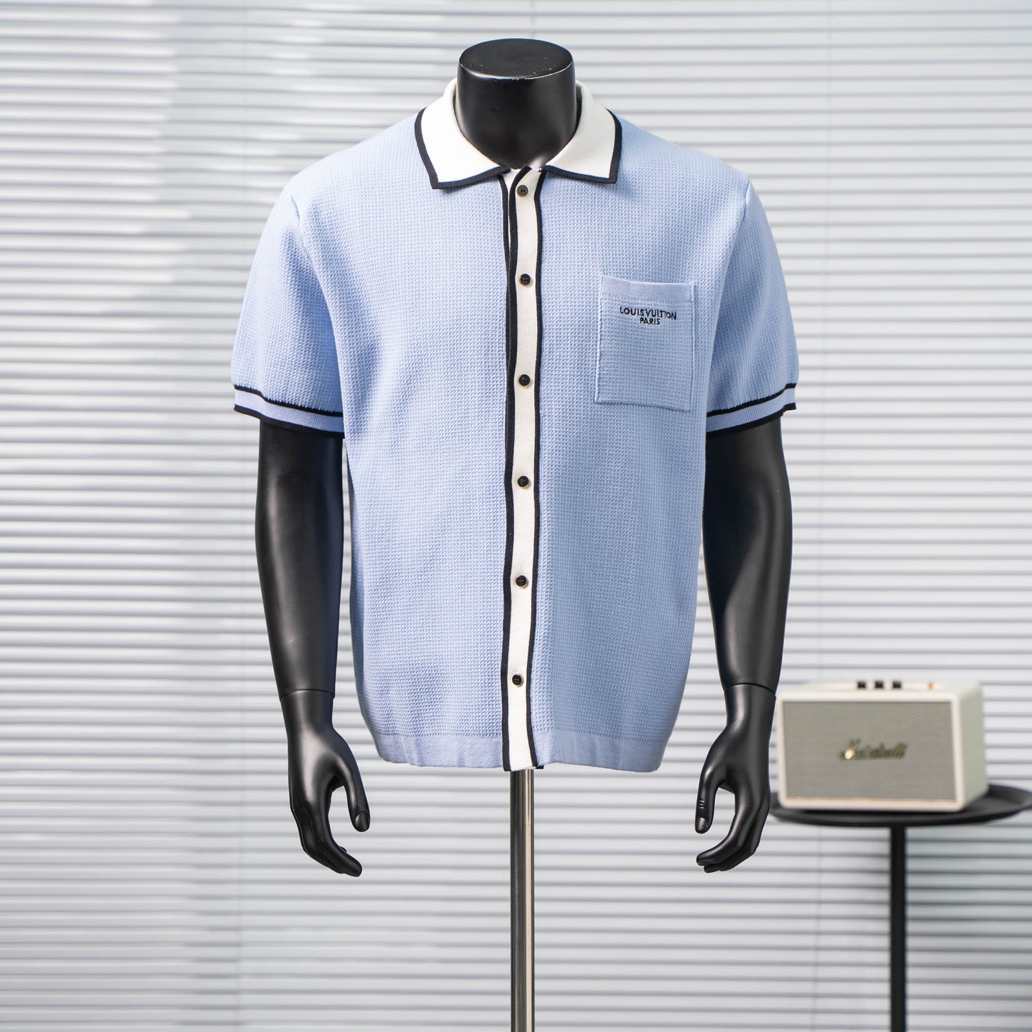 LOUIS VUITTON WAFFLE KNIT POCKET POLO SHIRT– 1:1 HIGH END