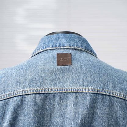 DIOR CD EMBROIDERED POCKET ZIPPER DENIM JACKET– 1:1 HIGH END