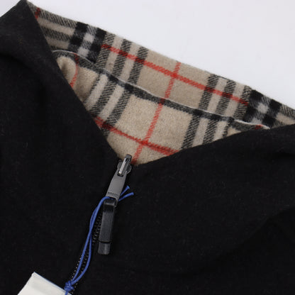 BURBERRY WOOL & LEATHER HOODIE JACKET - SUPER CLONE