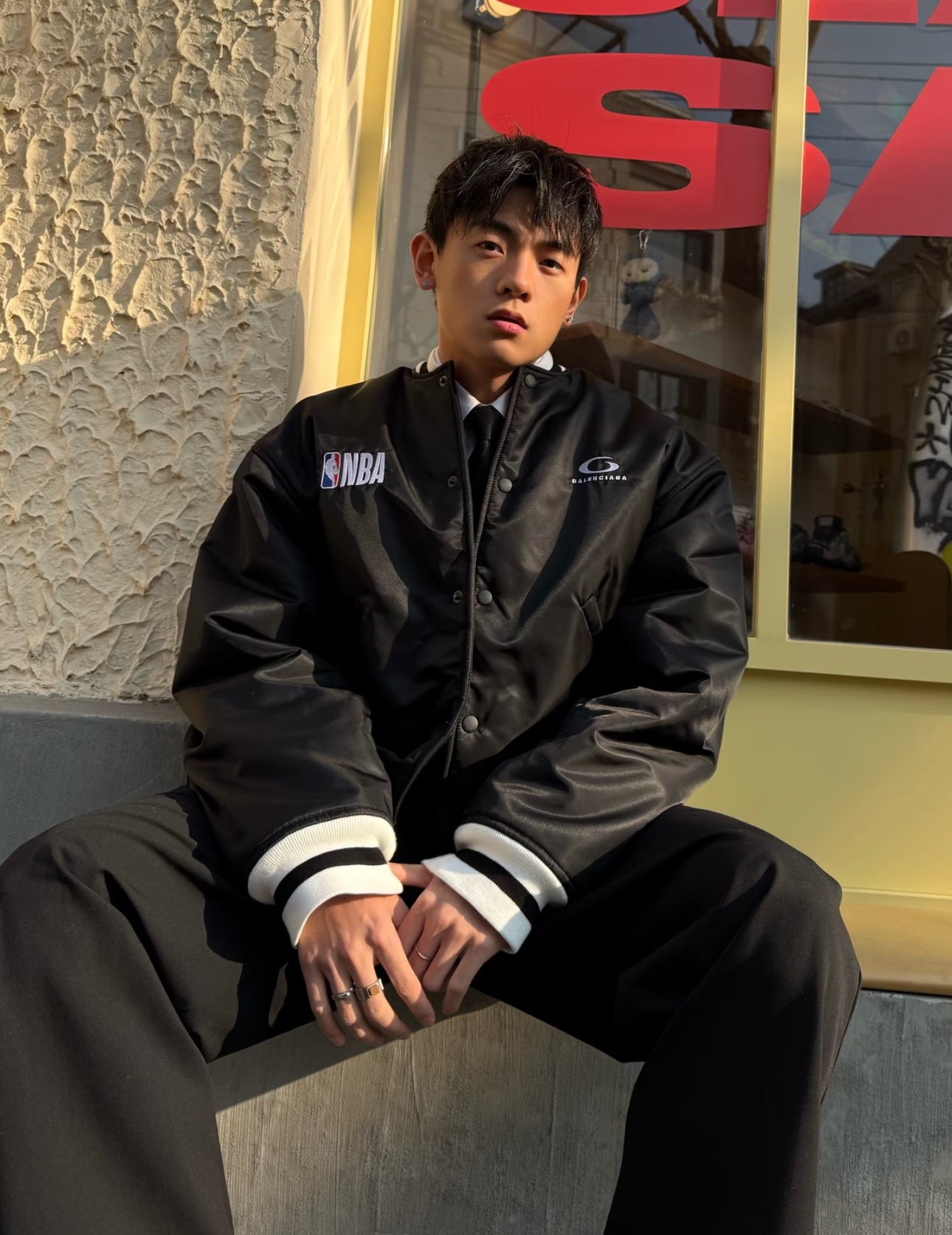 BALENCIAGA x NBA BOMBER JACKET – Black Edition – 1:1 HIGH END
