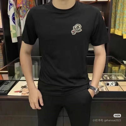 MONCLER T-SHIRT - SCHWARZ / WEIß - SUPER CLONE 260g