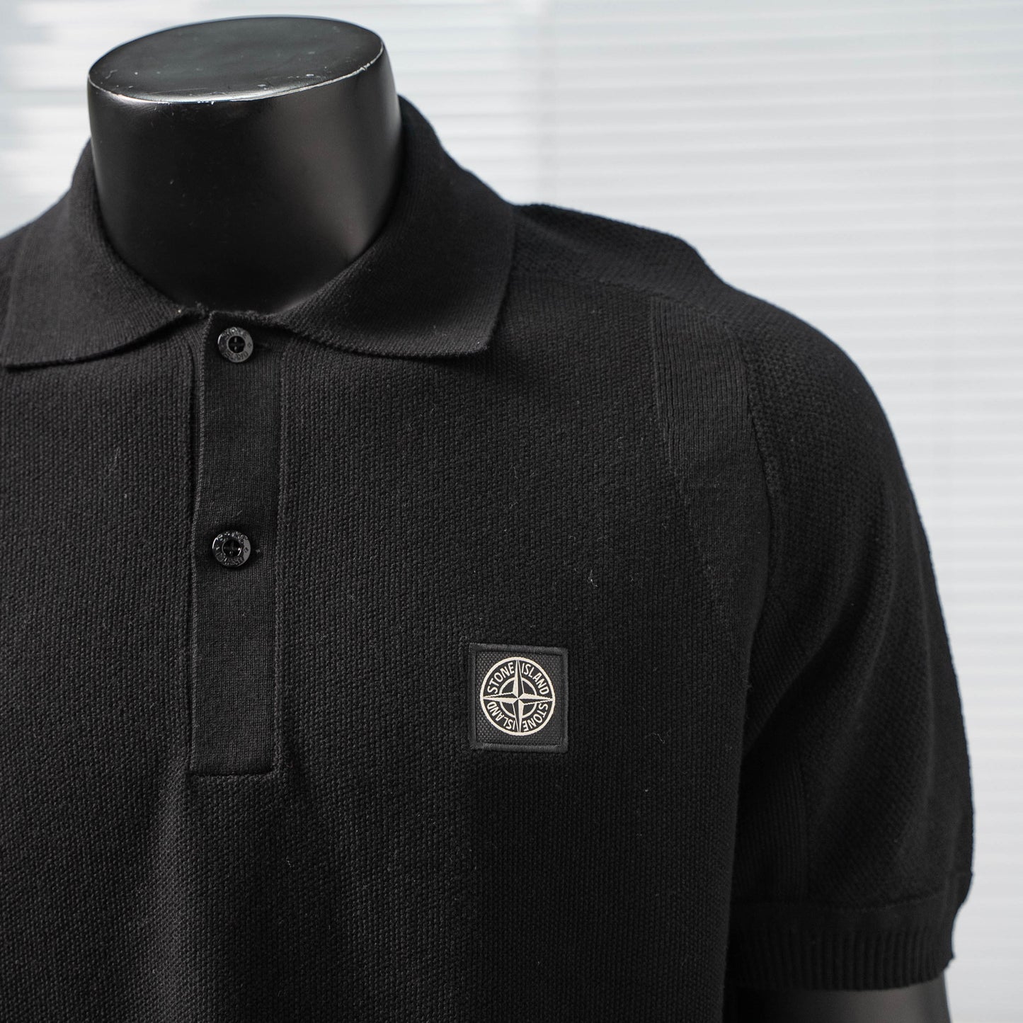 STONE ISLAND WAFFLE KNIT POLO SHIRT– 1:1 HIGH END
