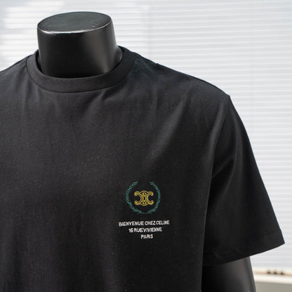 CELINE SUMMER EMBROIDERED LOGO T-SHIRT– 1:1 HIGH END