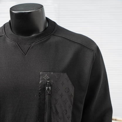 LOUIS VUITTON MONOGRAM ZIP POCKET CREWNECK SWEATSHIRT – 1:1 HIGH END