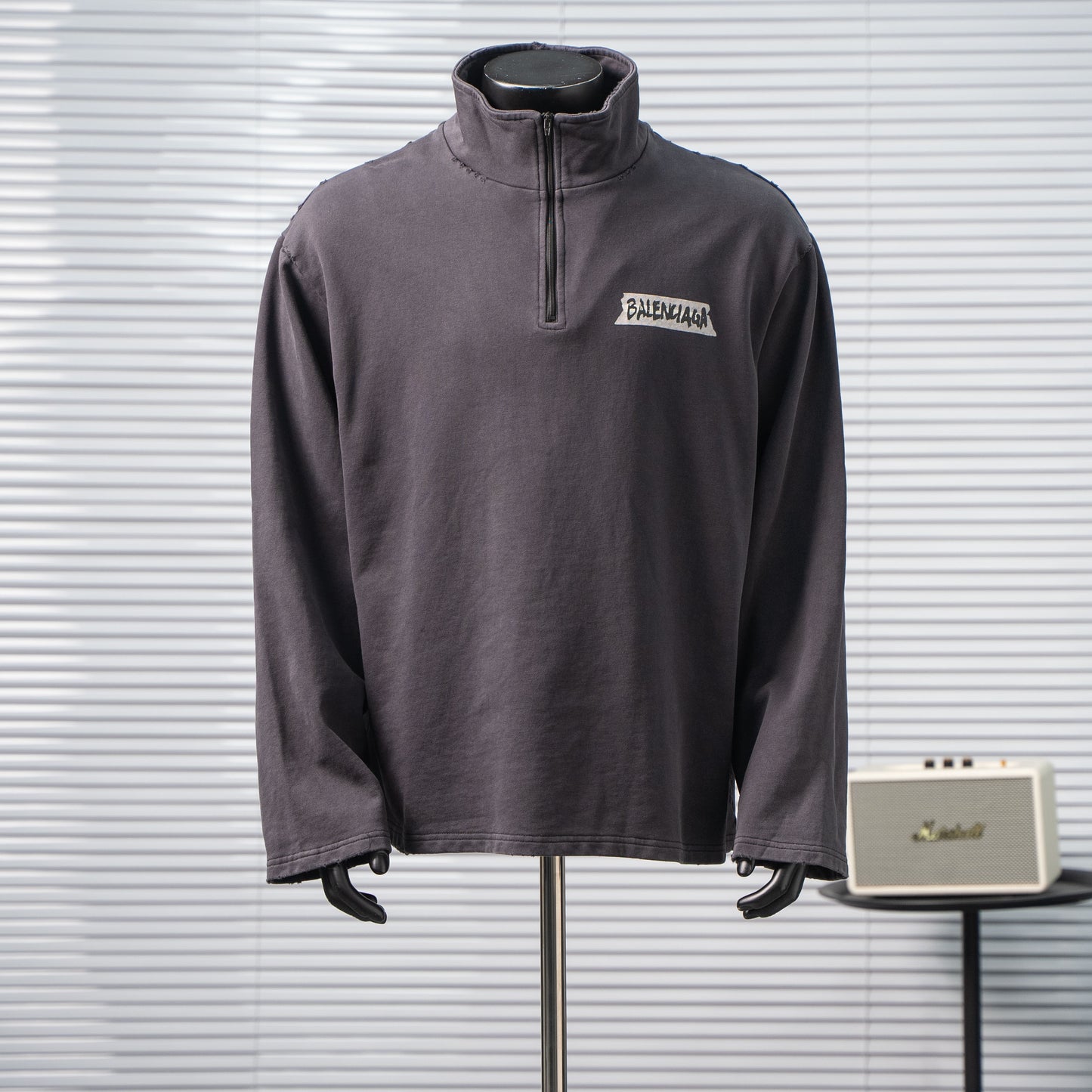 BALENCIAGA BLCG HALF-ZIP HIGH COLLAR SWEATSHIRT – 1:1 HIGH END
