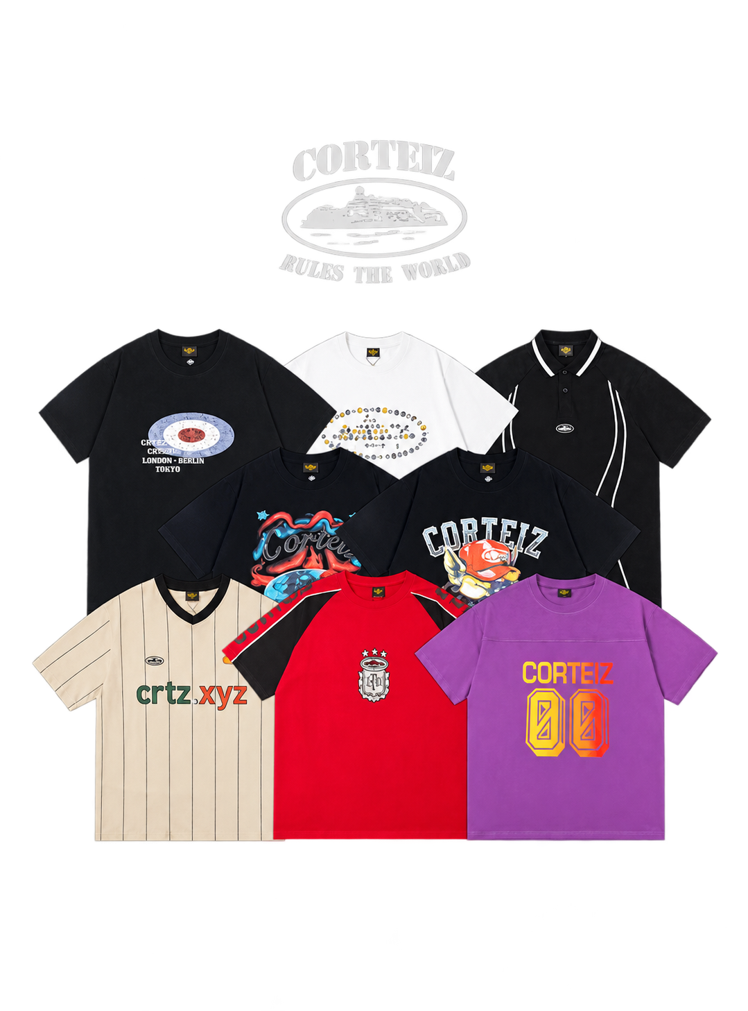 CORTEIZ-STYLE T-SHIRT COLLECTION – MULTIPLE DESIGNS – HIGH QUALITY 1:1