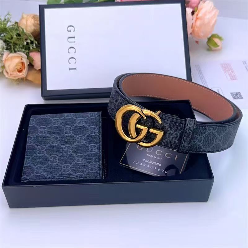 GÜRTEL & WALLET SETS - VERSCHIEDENE MARKEN - OVP MIT BOX