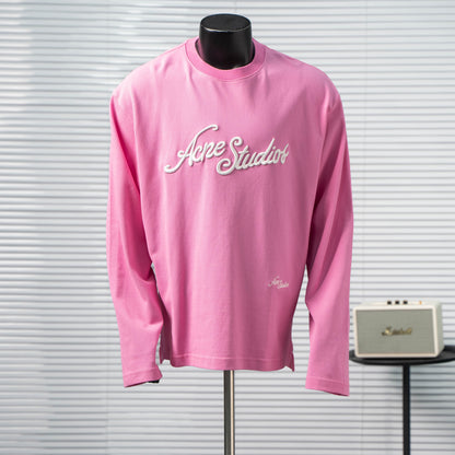 ACNE STUDIOS EMBROIDERED LOGO LONG SLEEVE T-SHIRT – 1:1 HIGH END