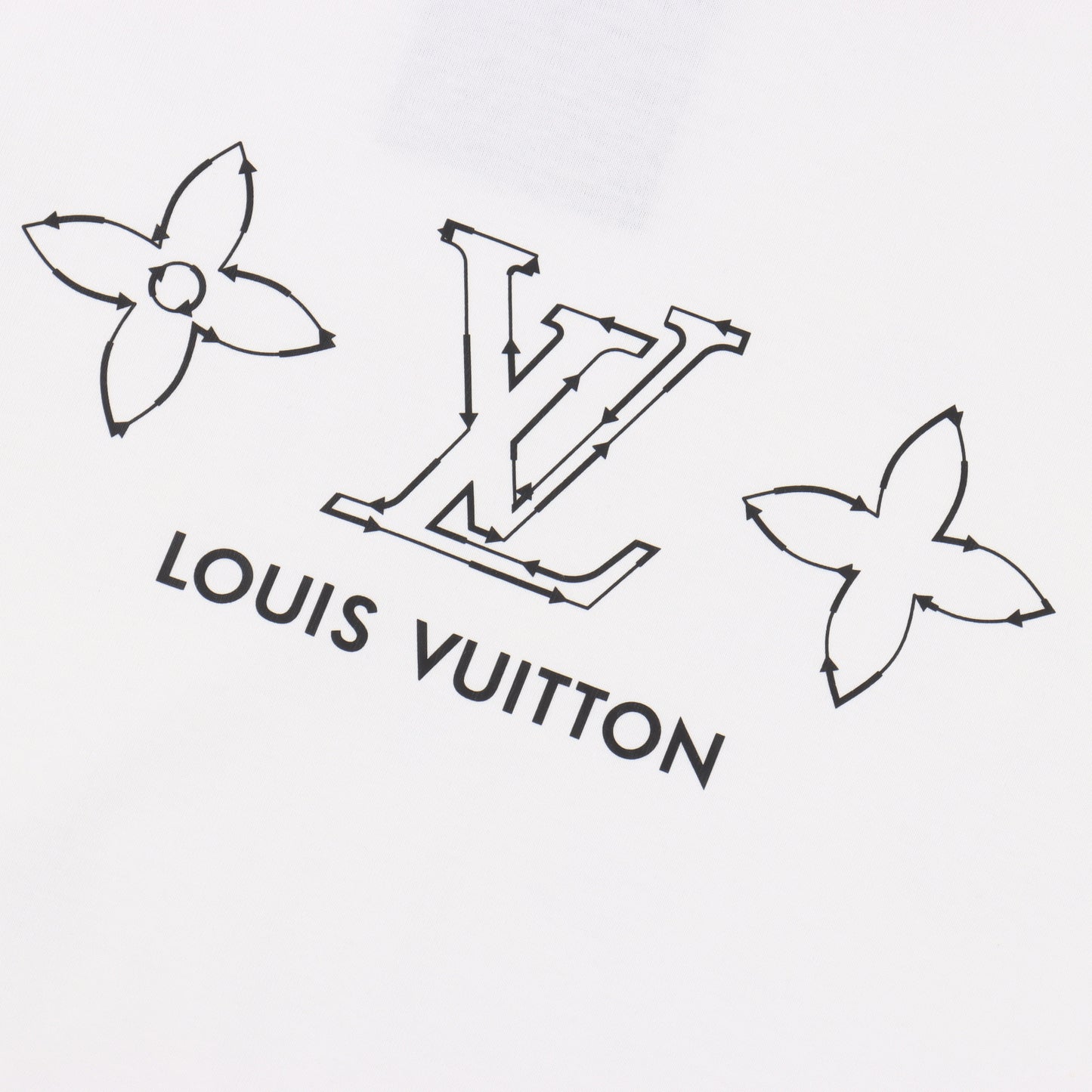 LOUIS VUITTON T-SHIRT - SCHWARZ / WEIß - SUPER CLONE 260g