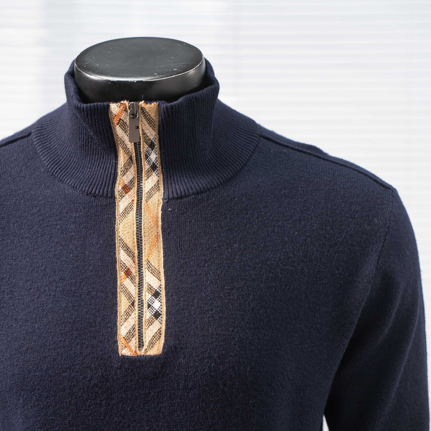 BURBERRY BBR CHECK ZIP KNIT SWEATER – 1:1 HIGH END