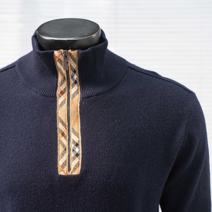 BURBERRY BBR CHECK ZIP KNIT SWEATER – 1:1 HIGH END