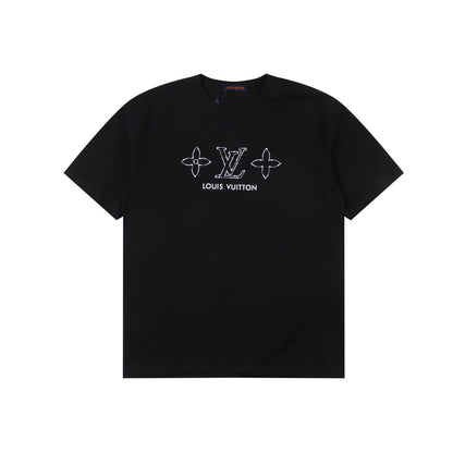 LOUIS VUITTON T-SHIRT - SCHWARZ / WEIß - SUPER CLONE 260g