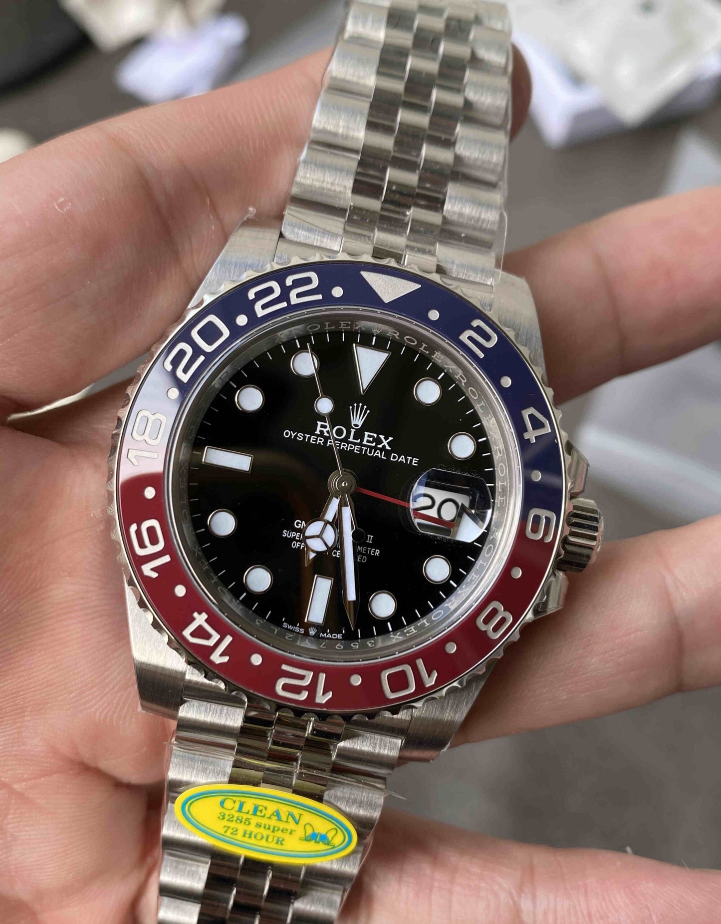 Rolex Datejust 41 mm, cadran gris, lunette plate - SUPER CLONE - MOUVEMENT SUISSE - Bracelet Jubilee