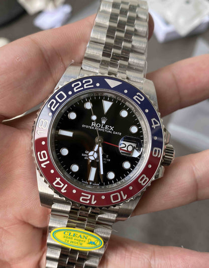 Rolex Datejust 41 mm, cadran gris, lunette plate - SUPER CLONE - MOUVEMENT SUISSE - Bracelet Jubilee