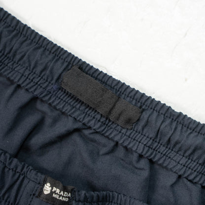 PRADA TWO-TONE LETTER LOGO LINEN-COTTON CASUAL TRACK PANTS – 1:1 HIGH END