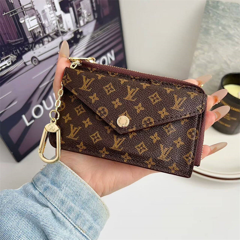 LOUIS VUITTON LEATHER CARDHOLDER ZIPPER – Full Set  - 1:1 HIGH END