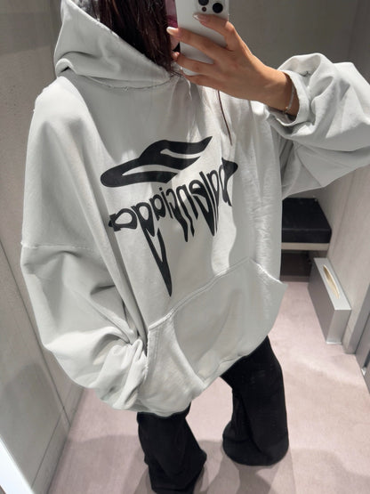 BALENCIAGA DISTRESSED LIQUID LOGO HOODIE – 1:1 HIGH END