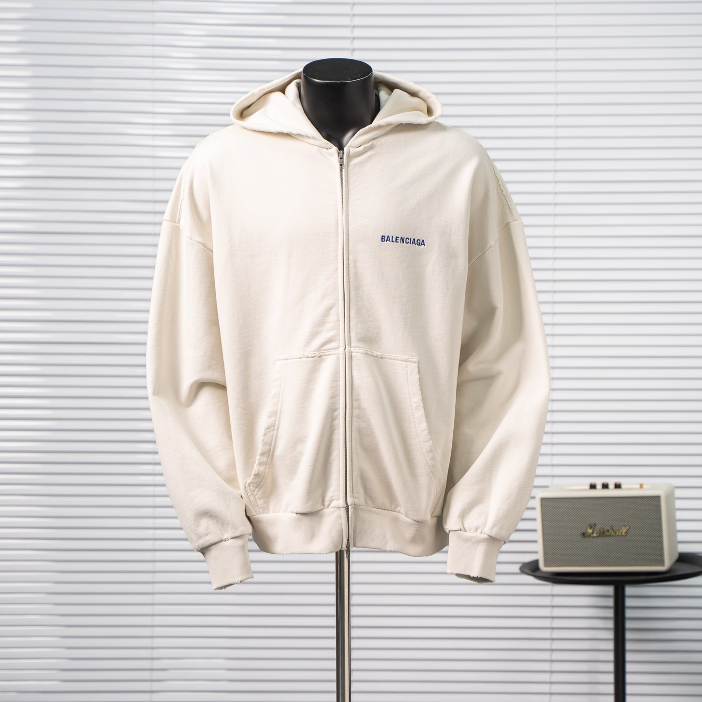 BALENCIAGA EMBROIDERED LOGO ZIP HOODIE – 1:1 HIGH END