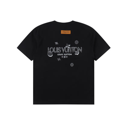 LOUIS VUITTON T-SHIRT - SCHWARZ / WEIß - SUPER CLONE 260g