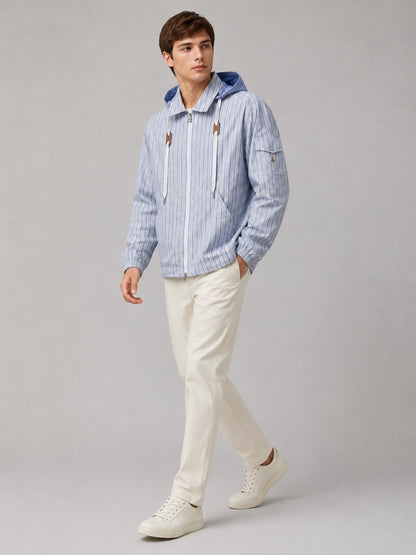 MONCLER STRIPED HOODED ZIP JACKET – 1:1 HIGH END