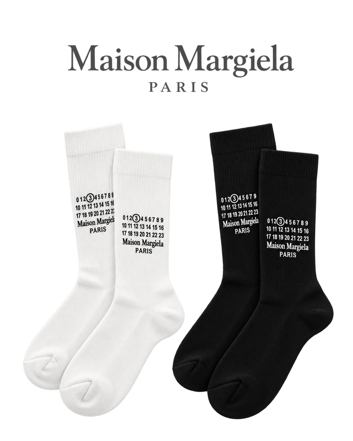 MAISON MARGIELA SOCKS COLLECTION - FREE SIZE - LONG – HIGH QUALITY 1:1