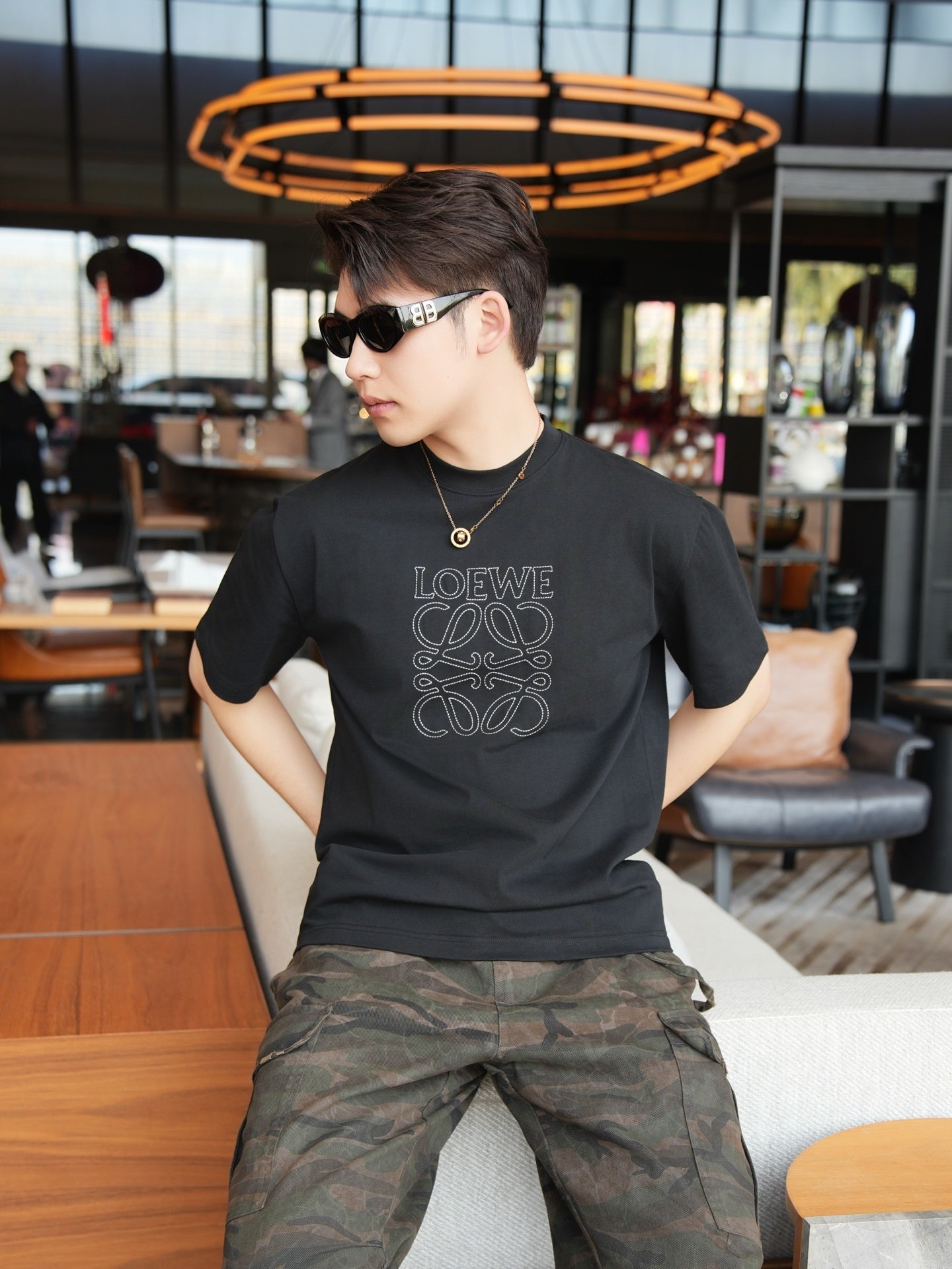 LOEWE T-SHIRT - SCHWARZ / WEIß - SUPER CLONE 260g