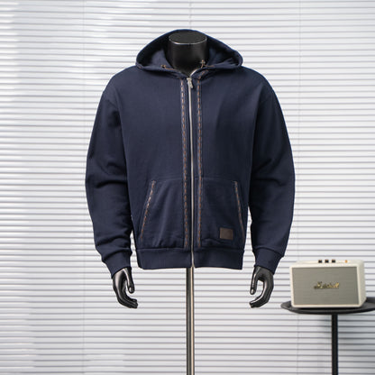 FENDI LEATHER LABEL ZIP HOODIE – 1:1 HIGH END