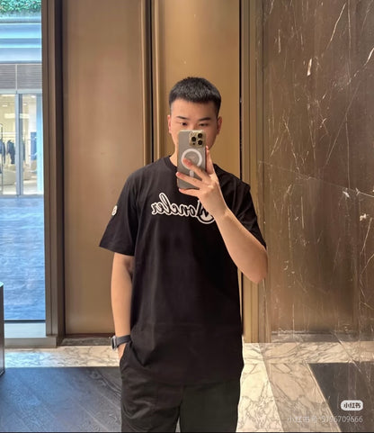 MONCLER T-SHIRT - SCHWARZ / WEIß - SUPER CLONE 260g