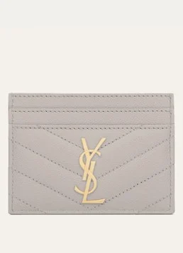 SAINT LAURENT CASSANDRA MATELASSE CARD CASE - 1:1 HIGH END