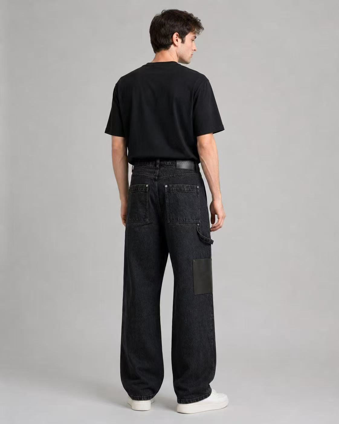 LOEWE ANAGRAM PATCH BLACK DENIM JEANS – 1:1 HIGH END