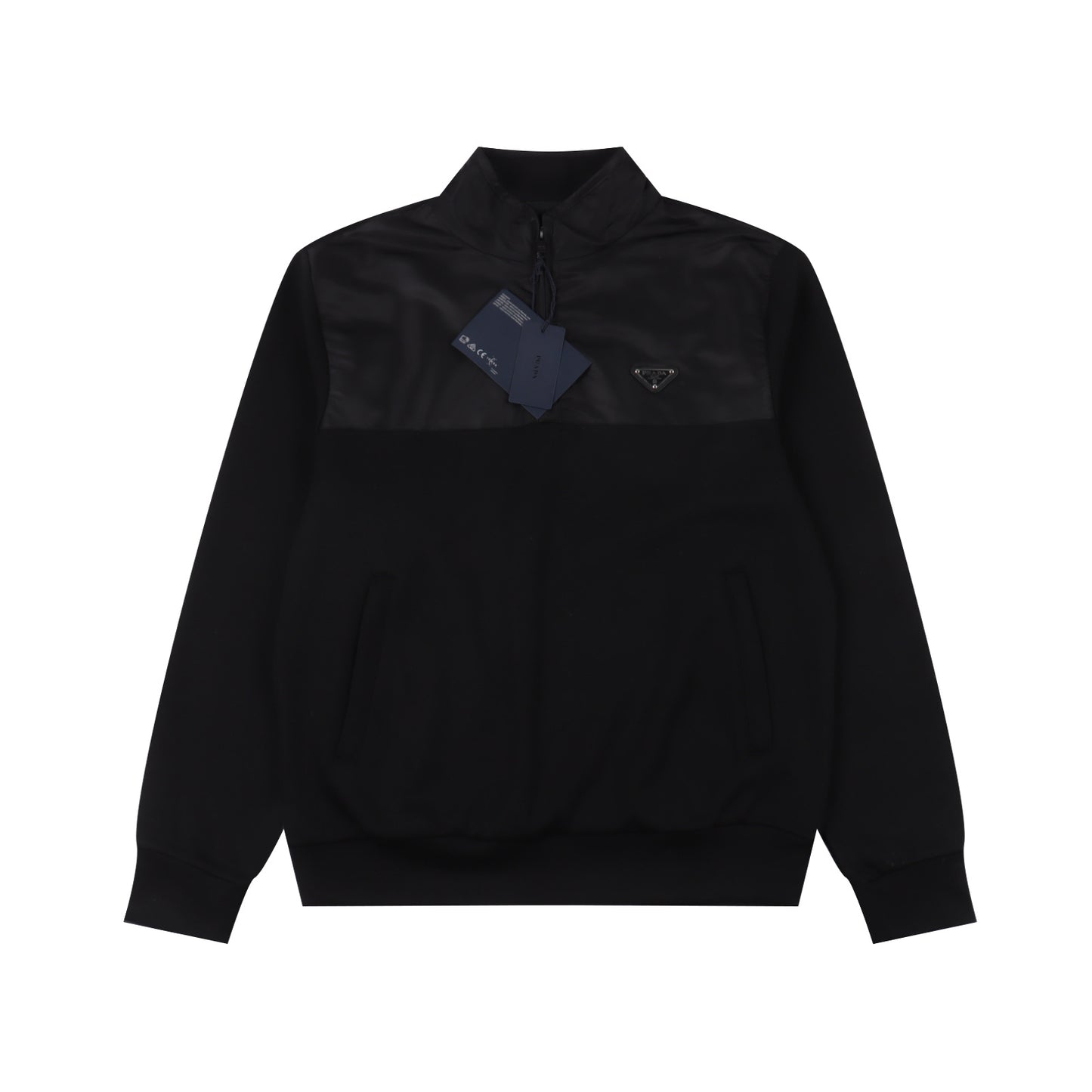 PRADA RE-NYLON ZIP JACKET - SCHWARZ/BLAU – MODEL 1 (S–XL) – mit Tags – 1:1 HIGH END
