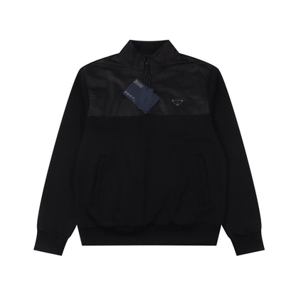 PRADA RE-NYLON ZIP JACKET - SCHWARZ/BLAU – MODEL 1 (S–XL) – mit Tags – 1:1 HIGH END