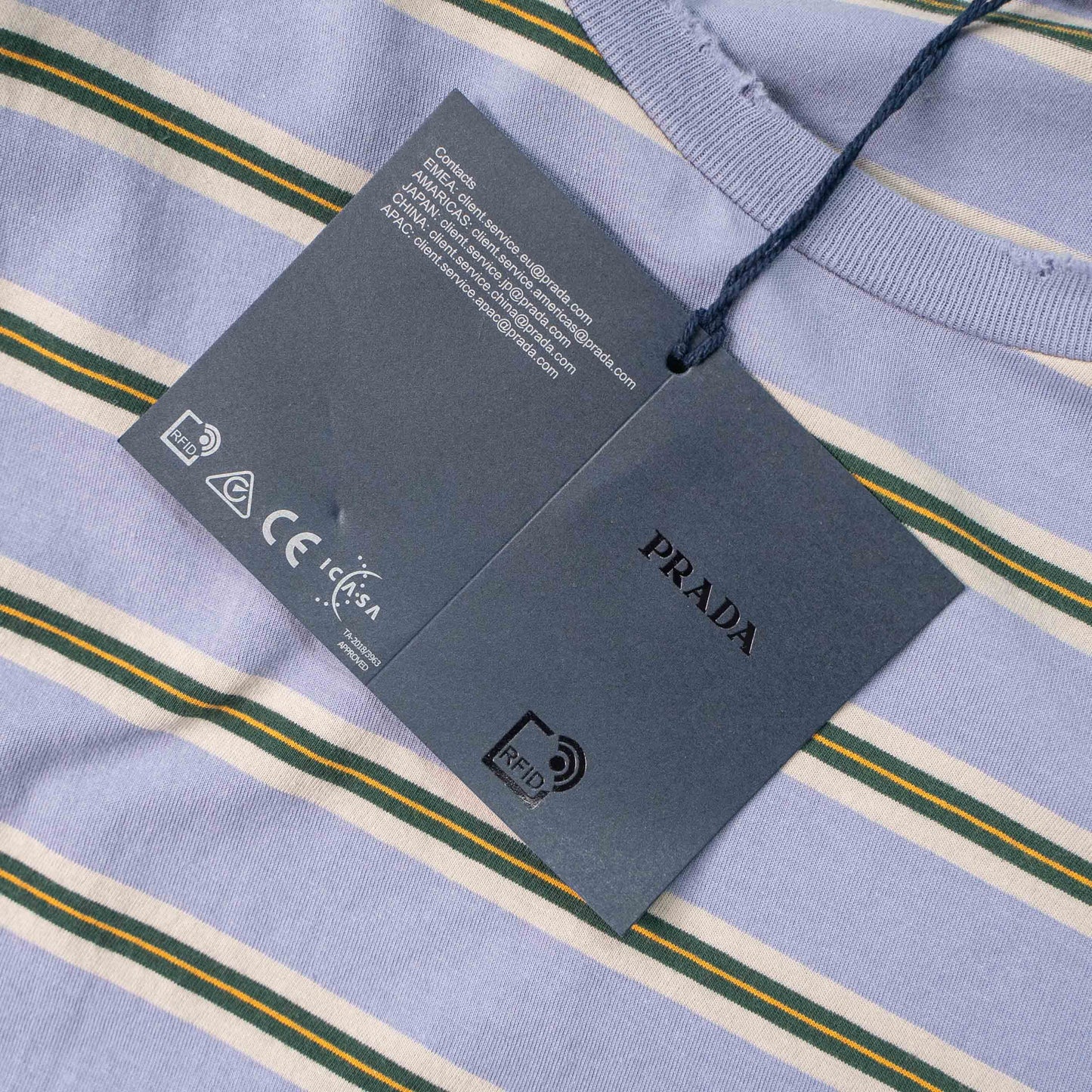 PRADA STRIPED LONG SLEEVE T-SHIRT– 1:1 HIGH END
