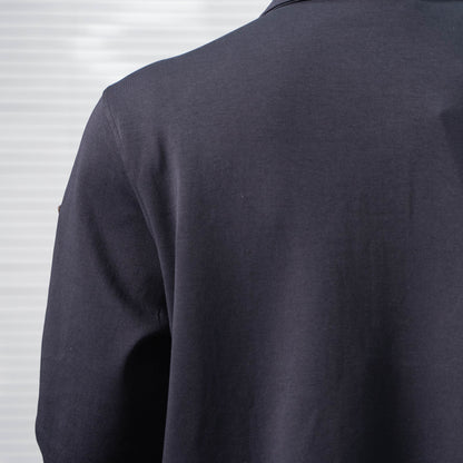 MONCLER LEATHER LOGO HALF-ZIP SWEATSHIRT– 1:1 HIGH END