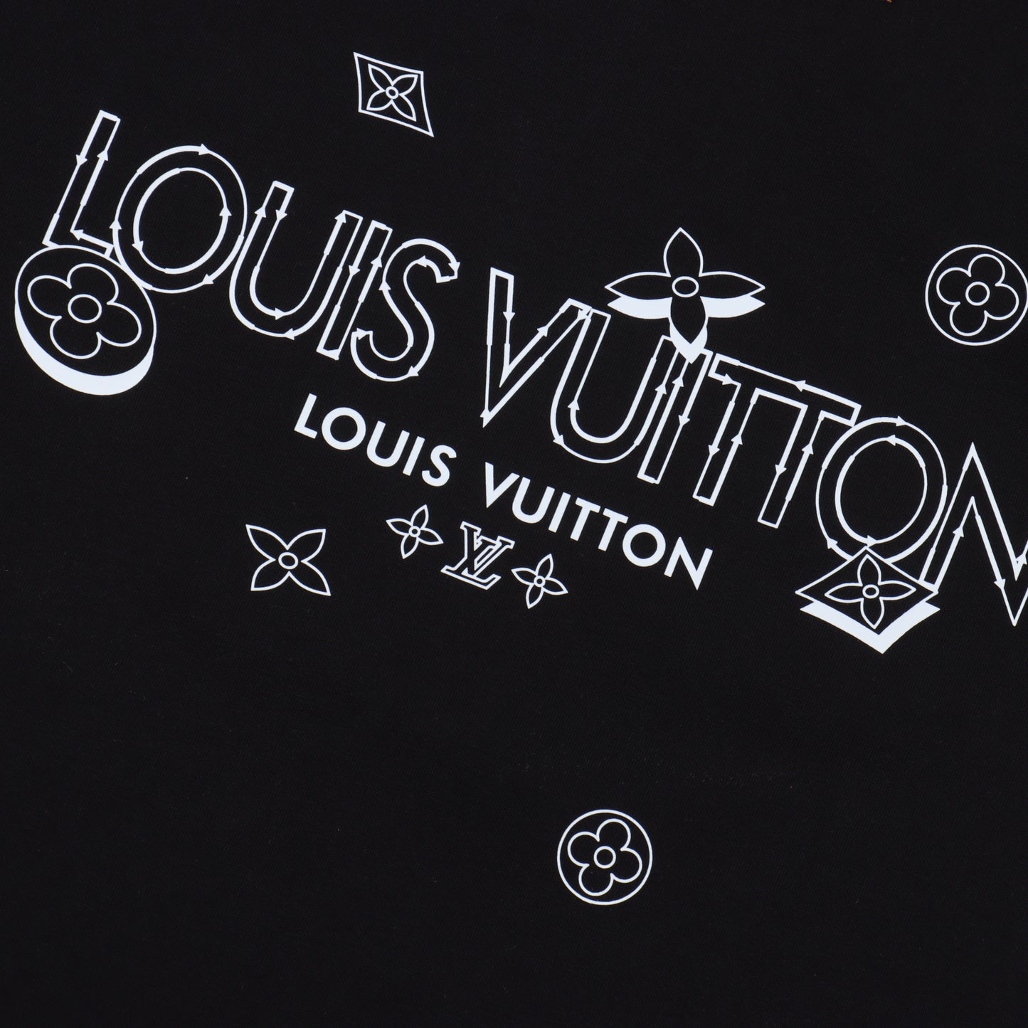 LOUIS VUITTON T-SHIRT - SCHWARZ / WEIß - SUPER CLONE 260g