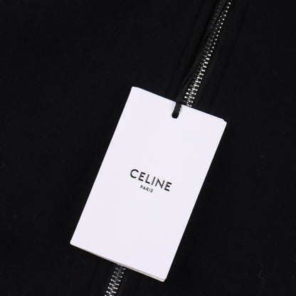 CELINE WOOL & LEATHER HOODIE JACKET - SUPER CLONE