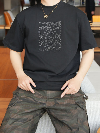 LOEWE T-SHIRT - SCHWARZ / WEIß - SUPER CLONE 260g