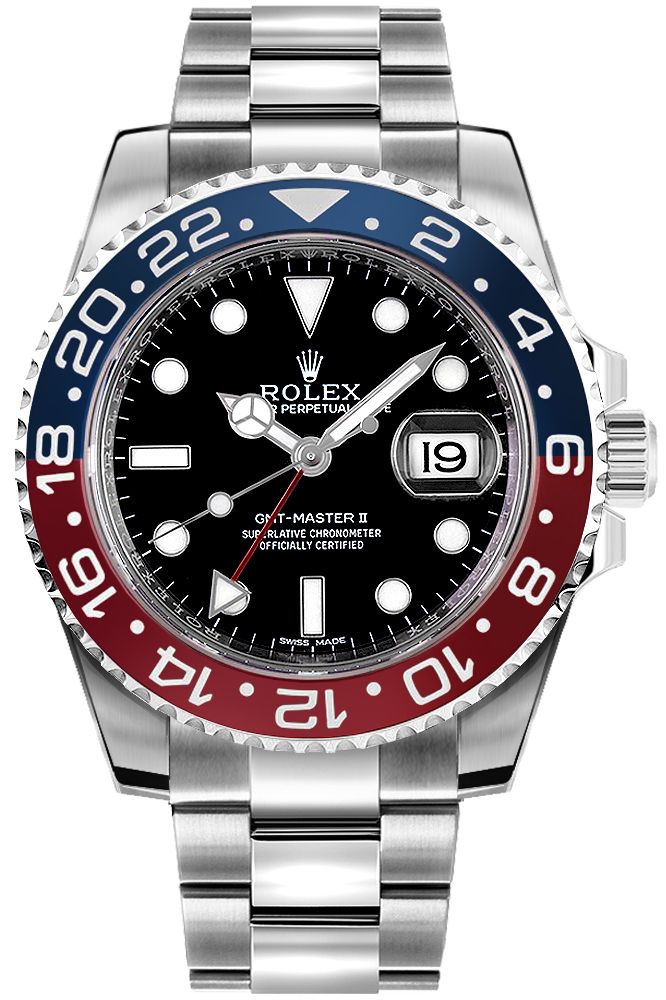 ROLEX GMT-MASTER II  "PEPSI"  - OYSTER - U1 FACTORY - AUTOMATIK