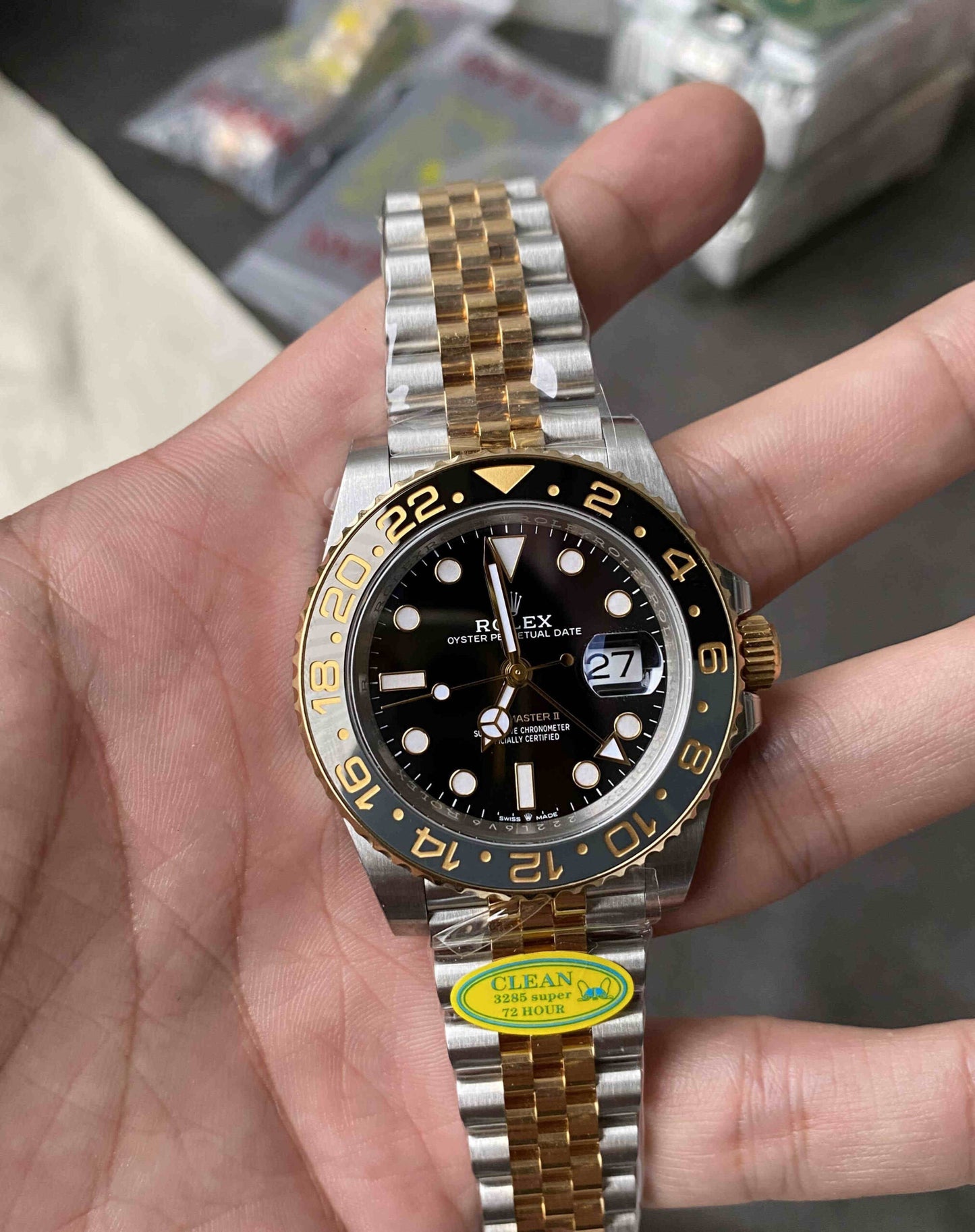 Rolex Datejust 41 mm, cadran gris, lunette plate - SUPER CLONE - MOUVEMENT SUISSE - Bracelet Jubilee