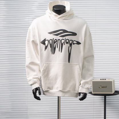 BALENCIAGA DISTRESSED LIQUID LOGO HOODIE – 1:1 HIGH END