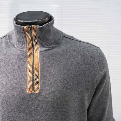 BURBERRY BBR CHECK ZIP KNIT SWEATER – 1:1 HIGH END