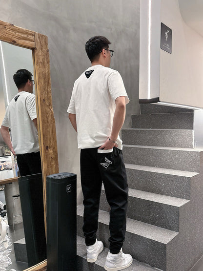 PRADA 2025SS INVERTED TRIANGLE CONTRAST POCKET TRACK PANTS – 1:1 HIGH END