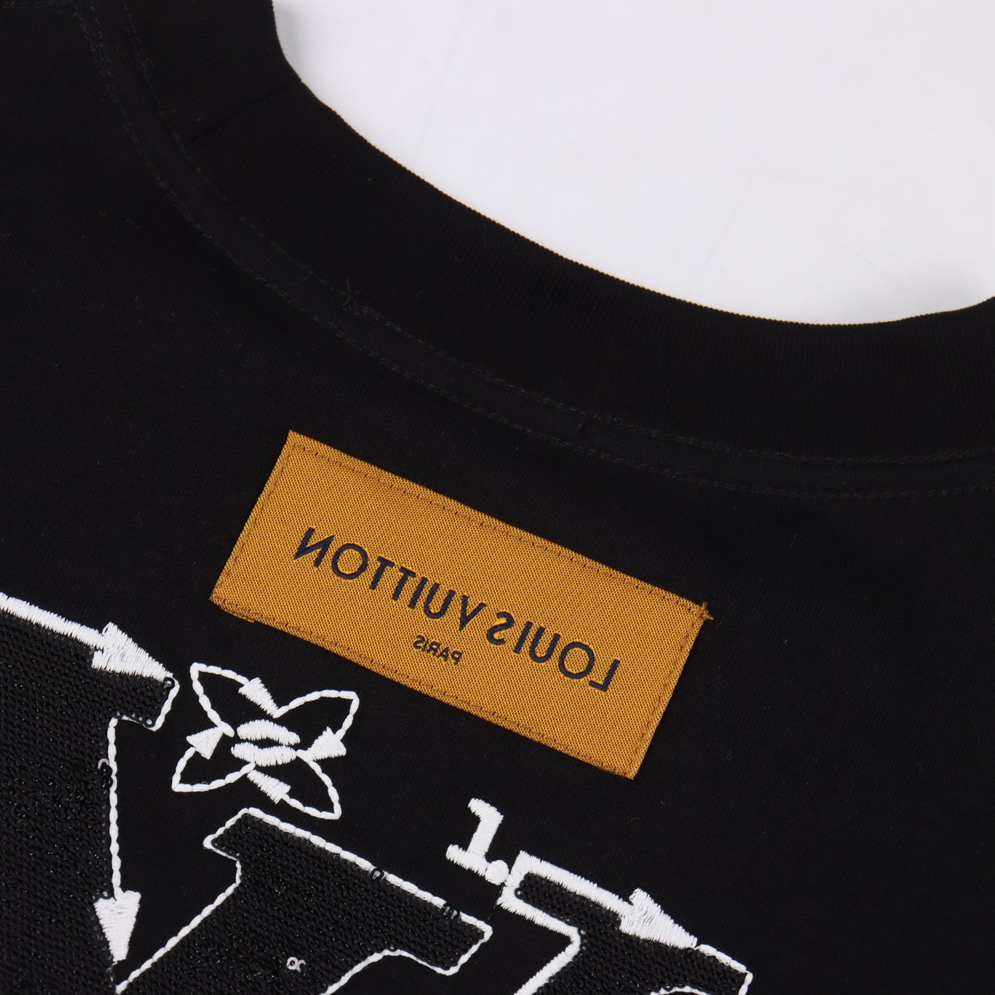LOUIS VUITTON T-SHIRT - SCHWARZ / WEIß - SUPER CLONE 260g