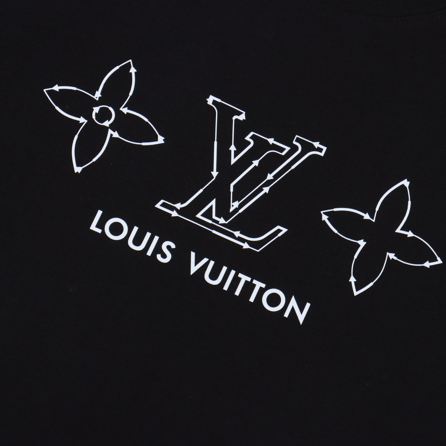 LOUIS VUITTON T-SHIRT - SCHWARZ / WEIß - SUPER CLONE 260g