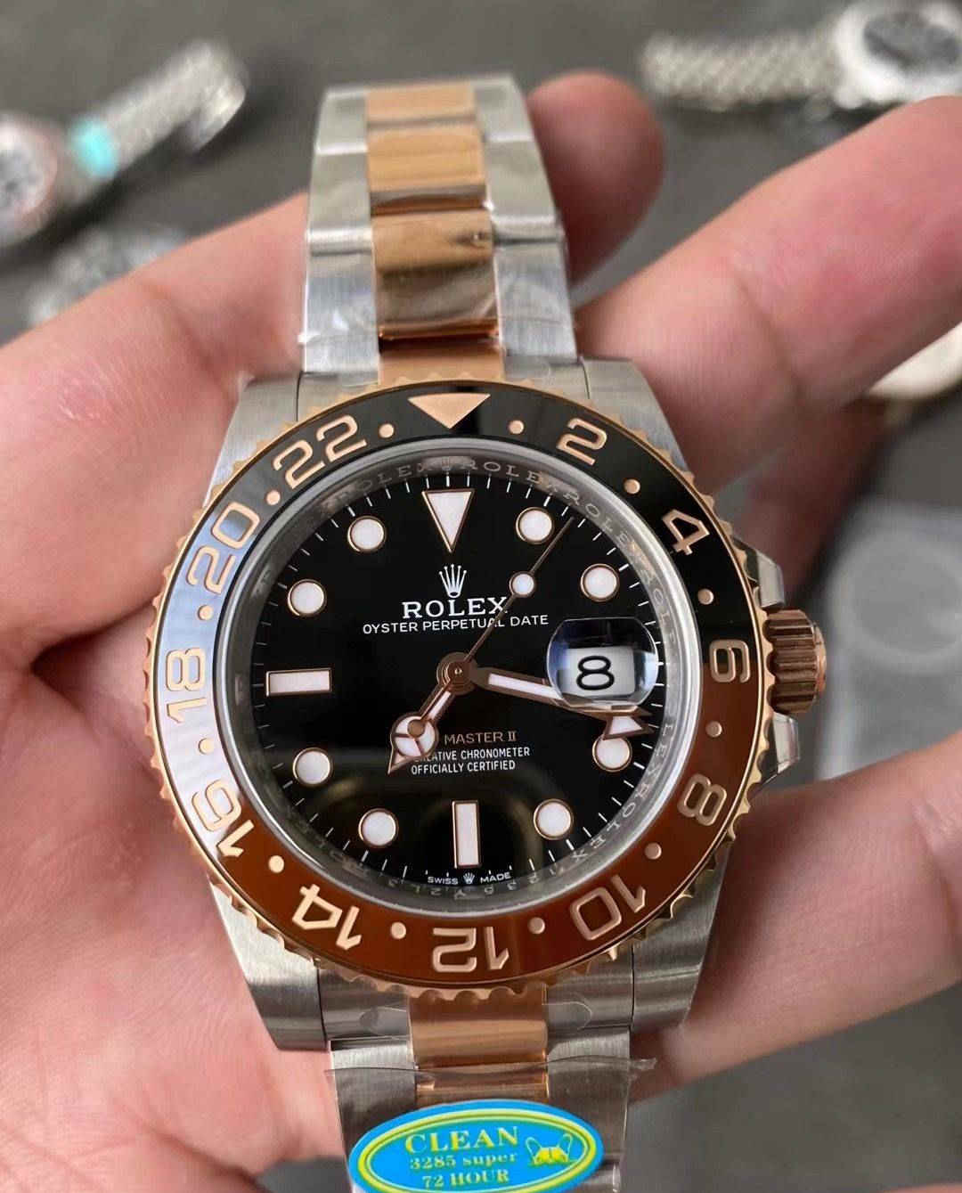 Rolex Datejust 41 mm, cadran gris, lunette plate - SUPER CLONE - MOUVEMENT SUISSE - Bracelet Jubilee