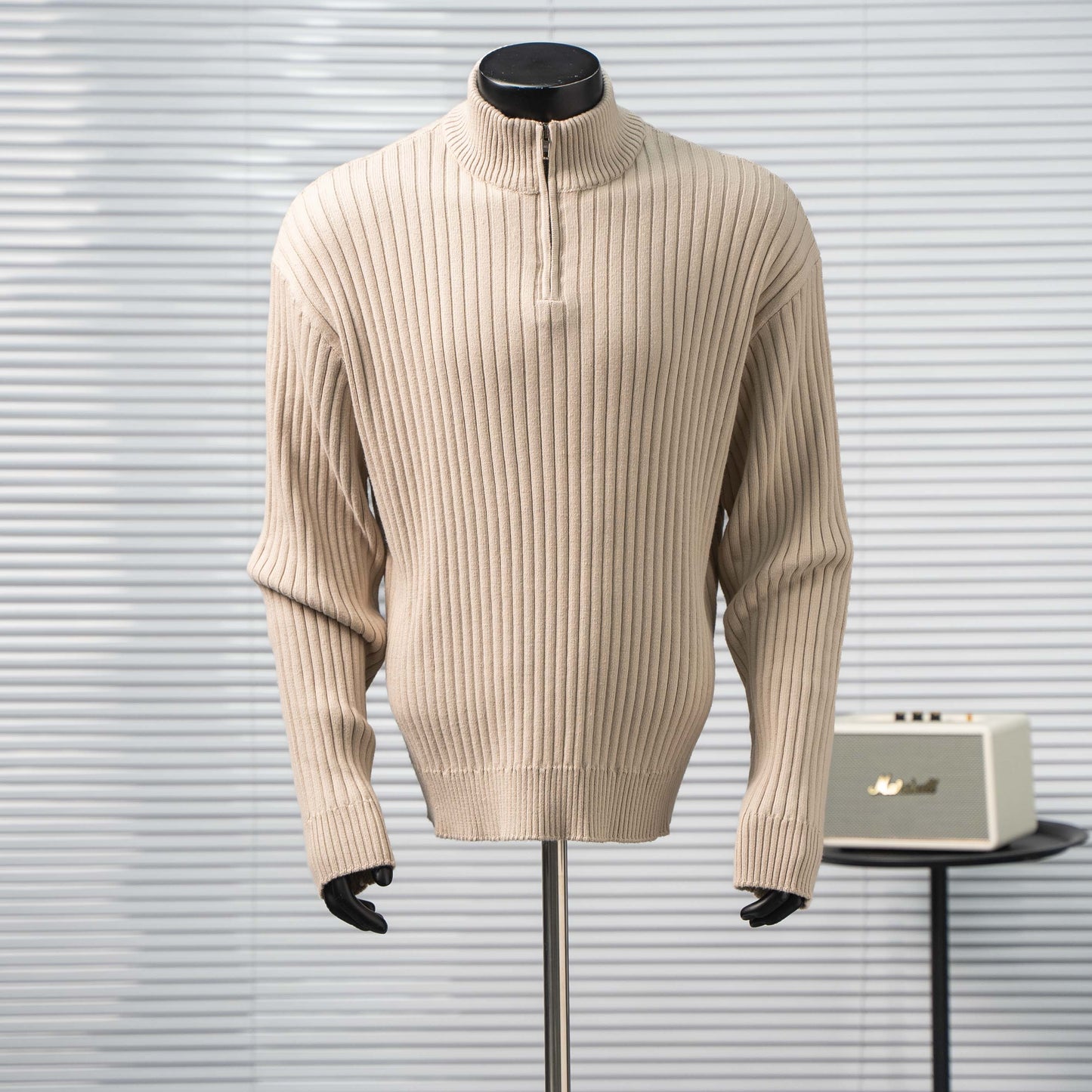 BALENCIAGA 26FW BLCG WAVE LOGO HALF-ZIP KNIT SWEATER – 1:1 HIGH END