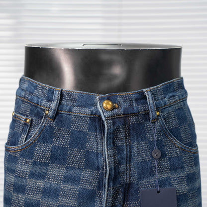 LOUIS VUITTON LV DAMIER MONOGRAM DENIM SKATE PANTS – 1:1 HIGH END