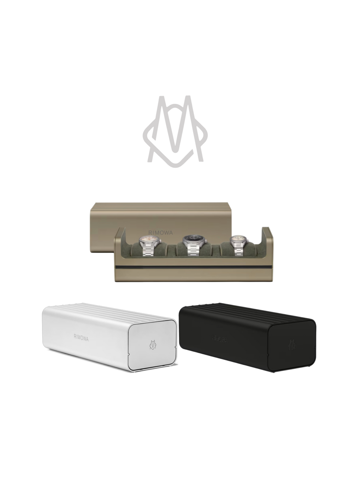 RIMOWA-STYLE ALUMINIUM WATCH CASE – 3 WATCHES – HIGH QUALITY 1:1