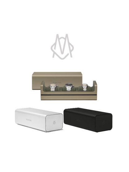 RIMOWA-STYLE ALUMINIUM WATCH CASE – 3 WATCHES – HIGH QUALITY 1:1